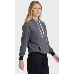 Feat Small Hoodie Blanket Blend Unisex Hoodie Hazy Black Gray NWT